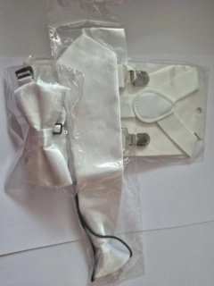 Kšandy šle + motýlek + kravata DĚTSKÉ 2,5cm široké set = 3ks